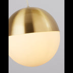 24181SB Endor 1 Light Pendant Satin Brass Finish With Opal Glass