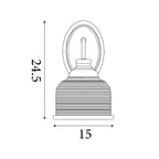 2671-1AB Bistro II - 1 Light Wall Bracket Antique Brass Halophane Glass