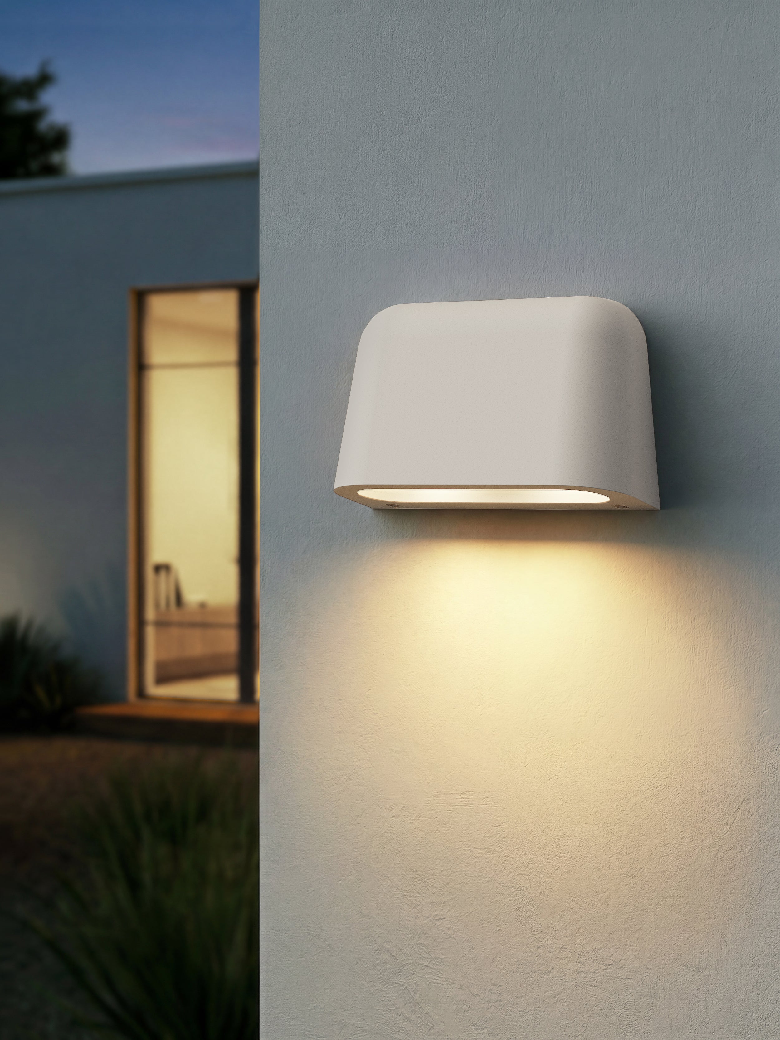 1317033 Mast Outdoor Twin Wall Light White Concrete
