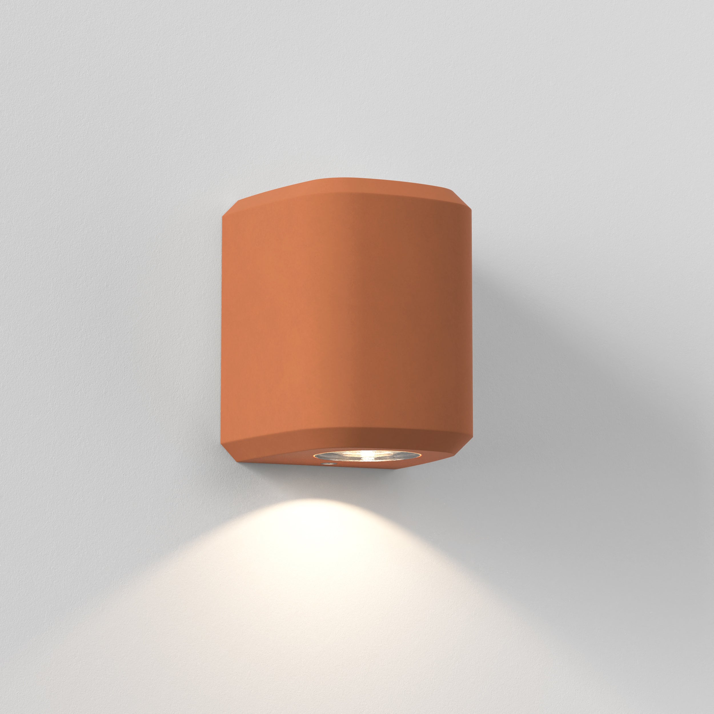 1513007 Brixham Outdoor Single Wall Light Terracotta Concrete