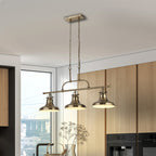3193-3AB Dallas 3 Light Bar Pendant Antique Brass Metal (S)