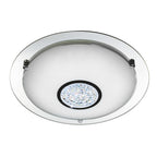 3883-31 Bathroom LED Flush Chrome Mirror Halo White Crystal