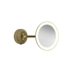 1373027 Mascali Round LED Bathroom Mirror Matt Brushed Brass