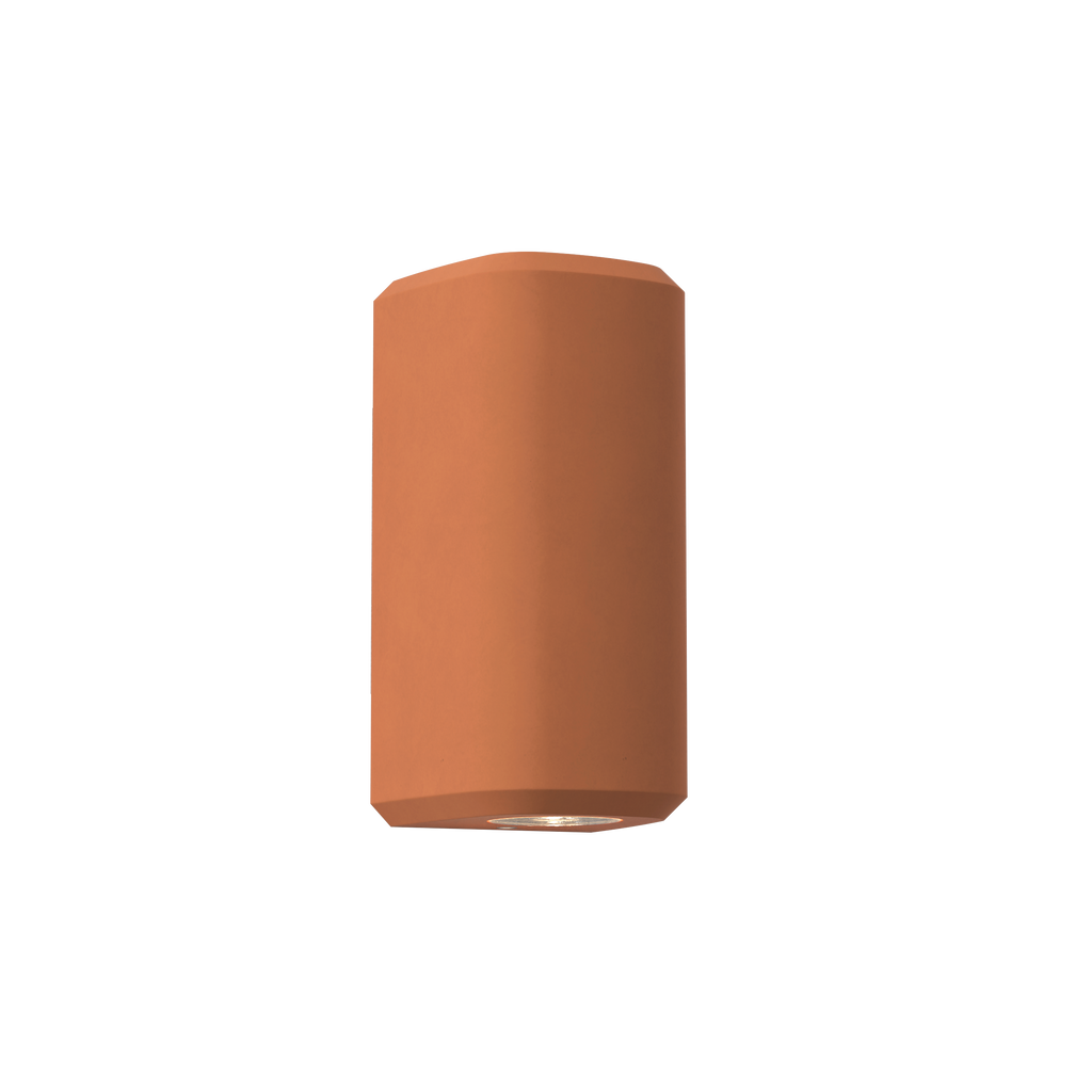 1513014 Brixham Outdoor Twin Wall Light Terracotta Concrete