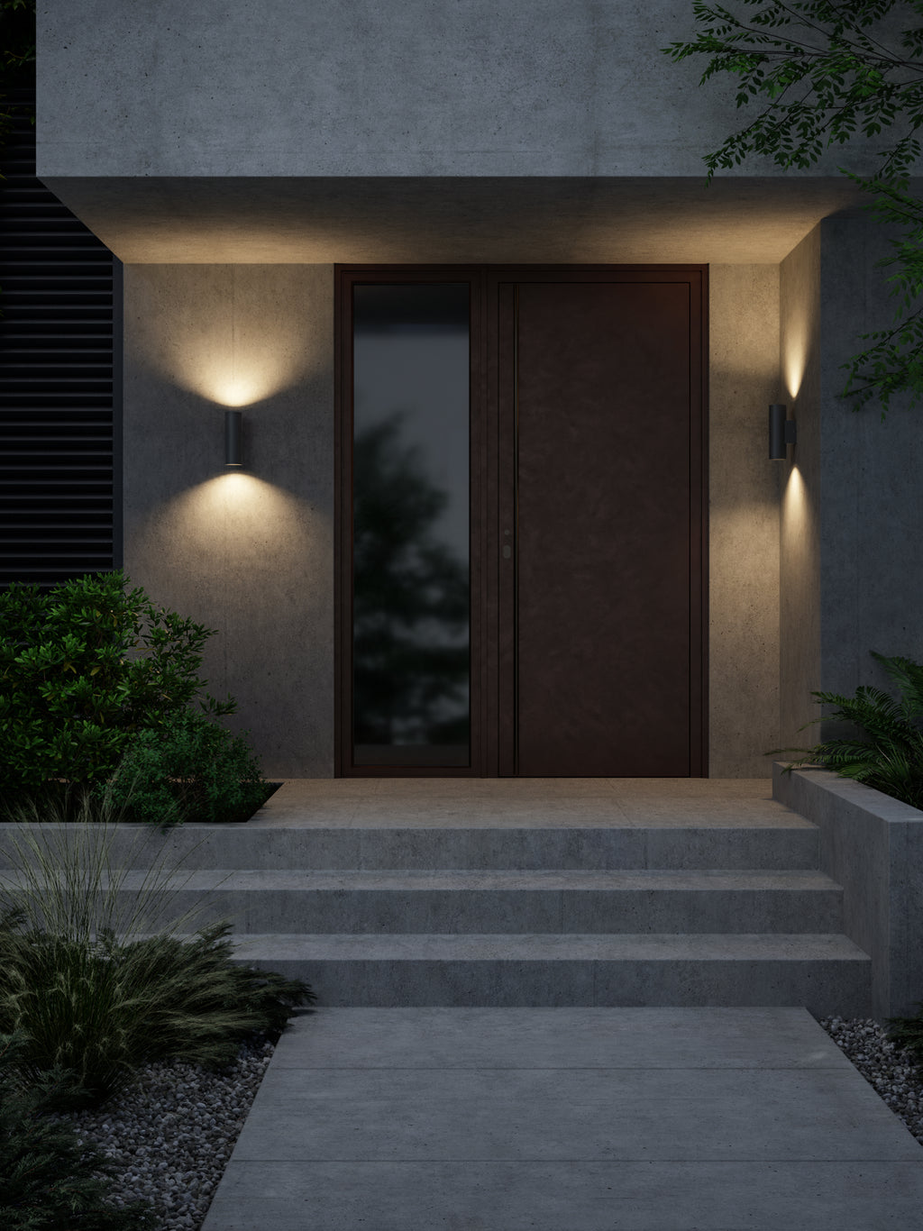 1516002 Tallinn Outdoor Twin Wall Light Anthracite