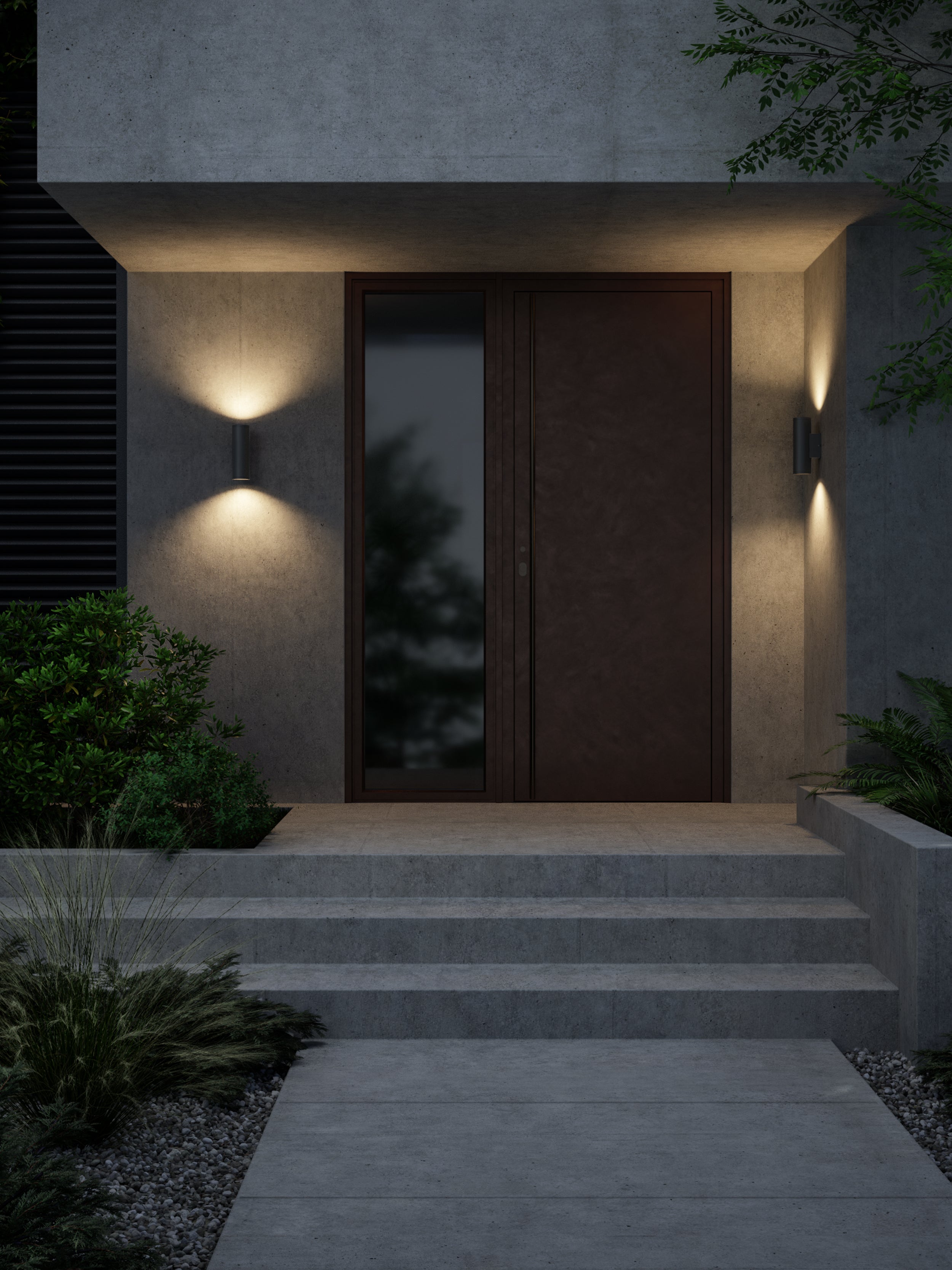 1516002 Tallinn Outdoor Twin Wall Light Anthracite