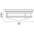 5182AB Edinburgh 2 Light Flush Antique Brass Clear Glass