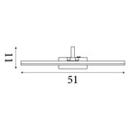 5551-51BG LED Picture Light Black Brushed Gold