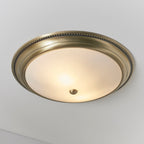 91121 Atlas 2 Light Flush Ceiling Light Brass