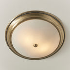 91121 Atlas 2 Light Flush Ceiling Light Brass