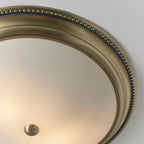 91121 Atlas 2 Light Flush Ceiling Light Brass