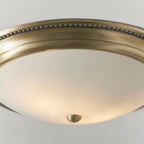 91121 Atlas 2 Light Flush Ceiling Light Brass