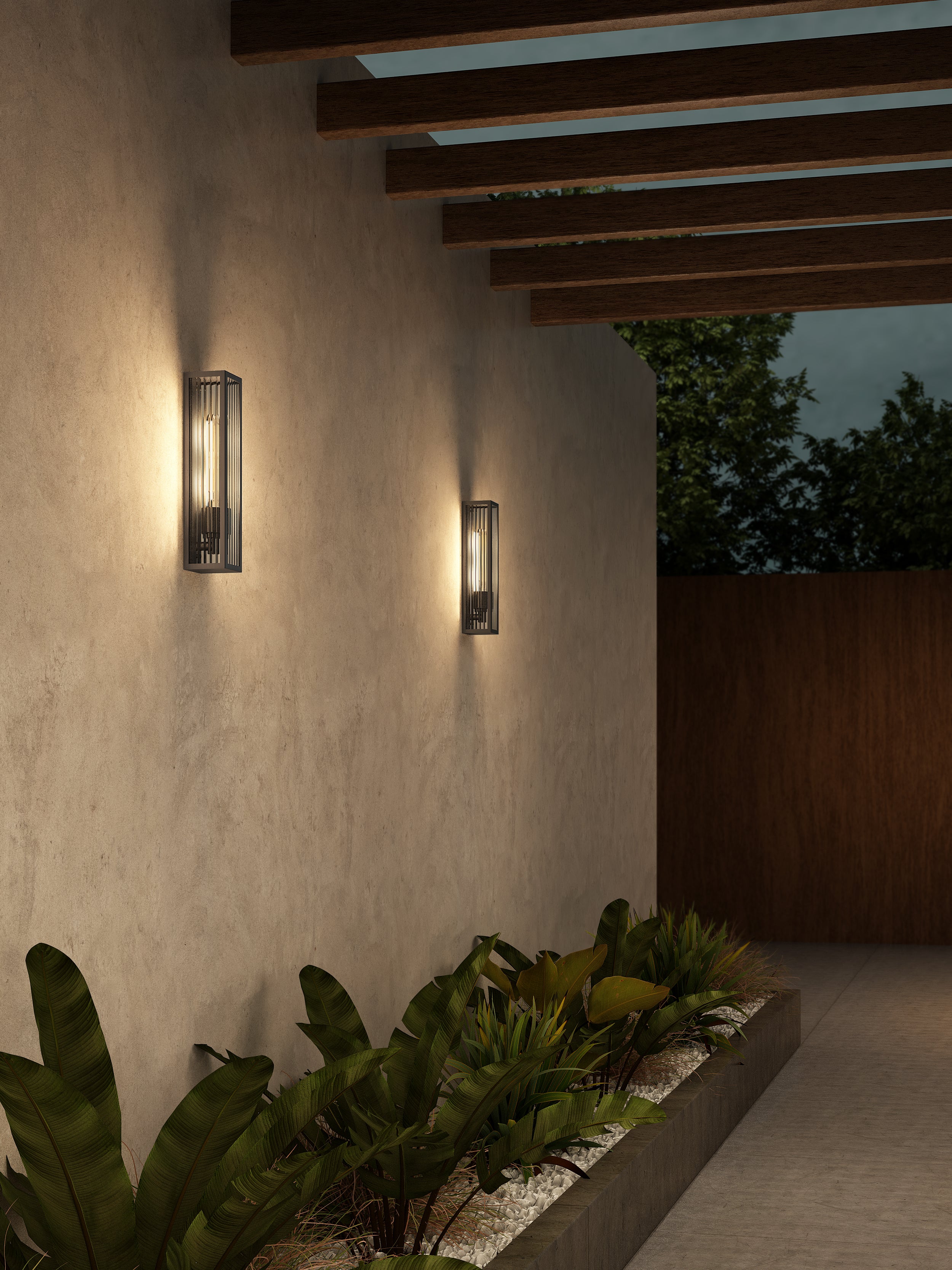 1402021 Harvard Outdoor Wall Light PVD Brushed Gunmetal