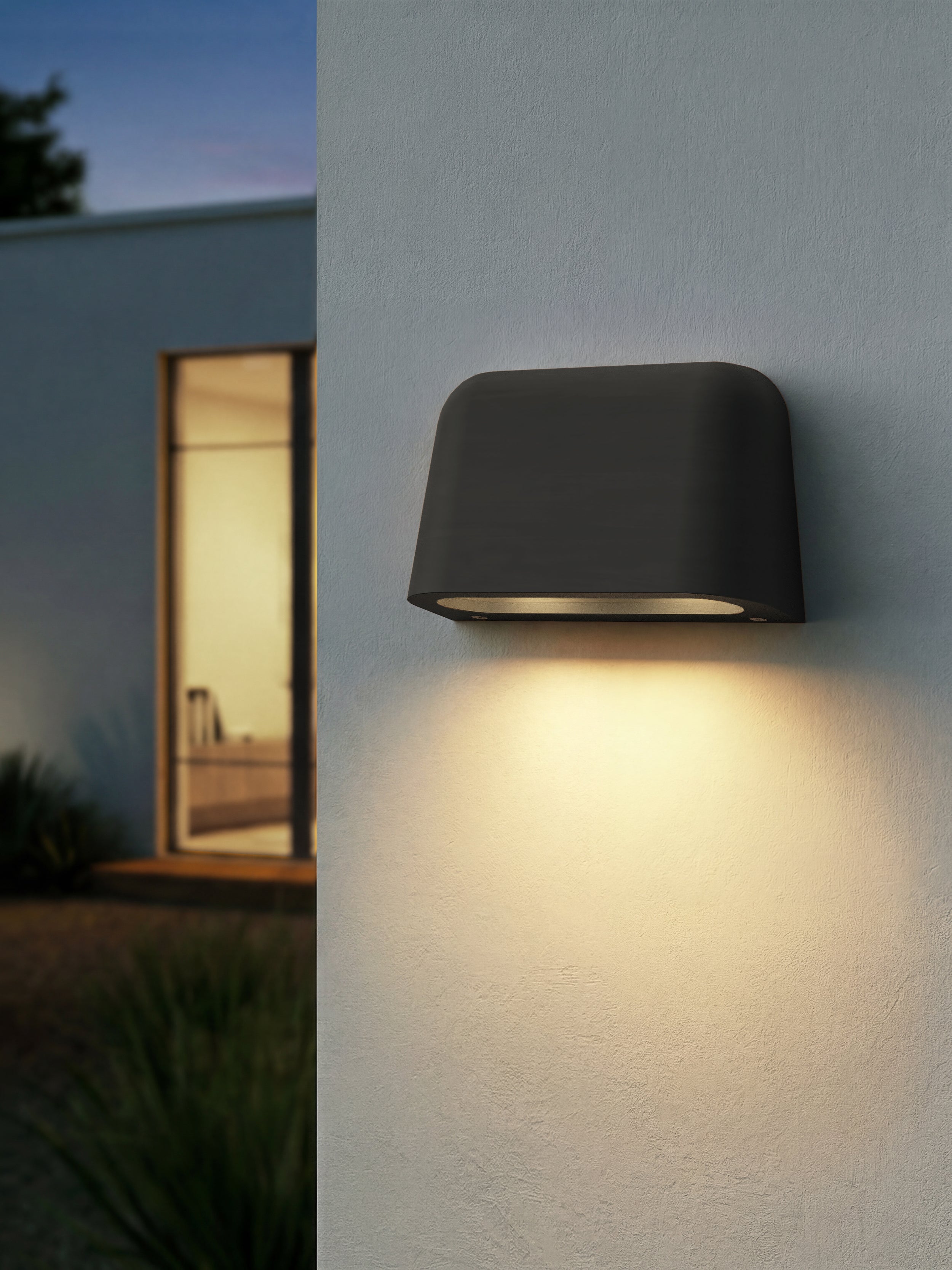 1317031 Mast Outdoor Twin Wall Light Charcoal Concrete