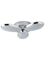 6213-3CC Lori 3 Light LED Ceiling Flush Crushed Ice Effect Shade Chrome