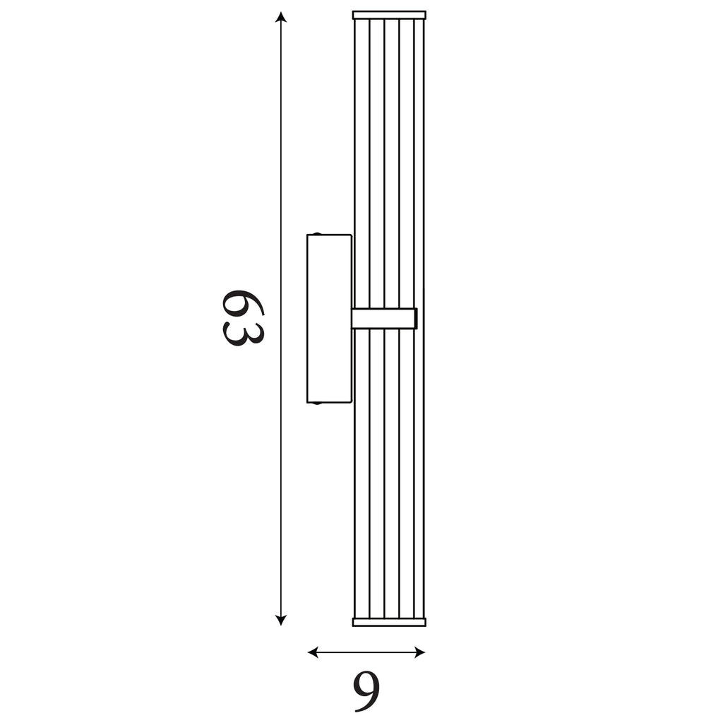 63126-1BK Clamp LED Black Wall Light