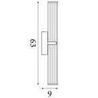 63126-1BK Clamp LED Black Wall Light
