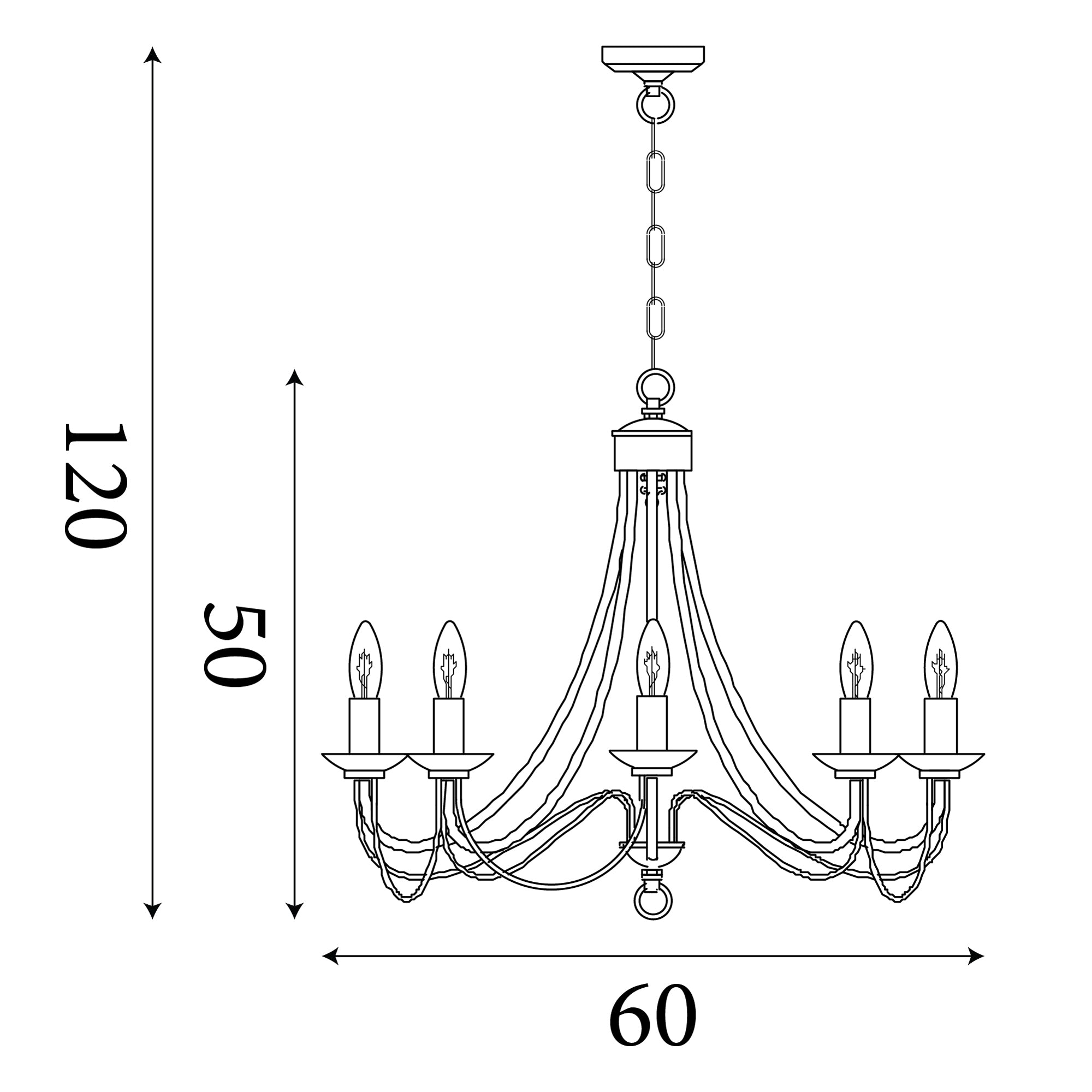 6348-8AB Maypole 8 Light Antique Brass Fitting