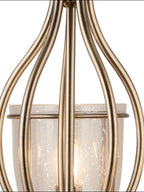 6355-5AB Silhouette 5 Light Antique Brass Fitting Cw Glass