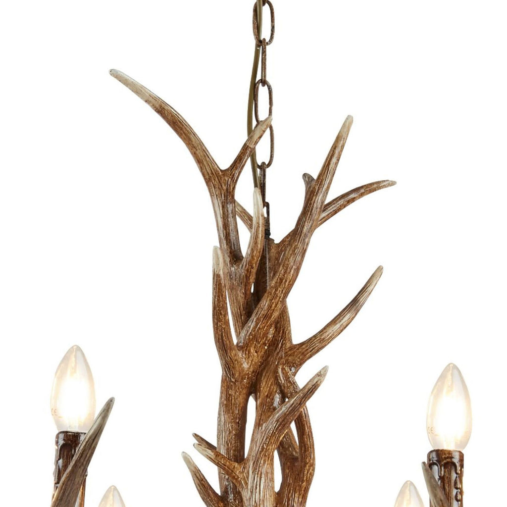 6416-6BR Stag 6 Light Antler Ceiling Fitting