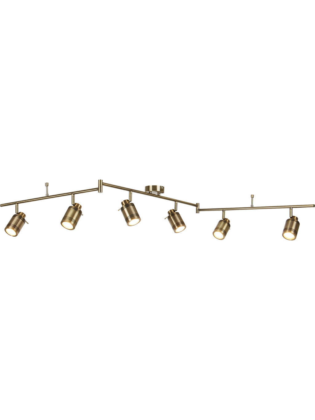 6606AB Samson 6 Light IP44 Bathroom Spot Split-bar Antique Brass