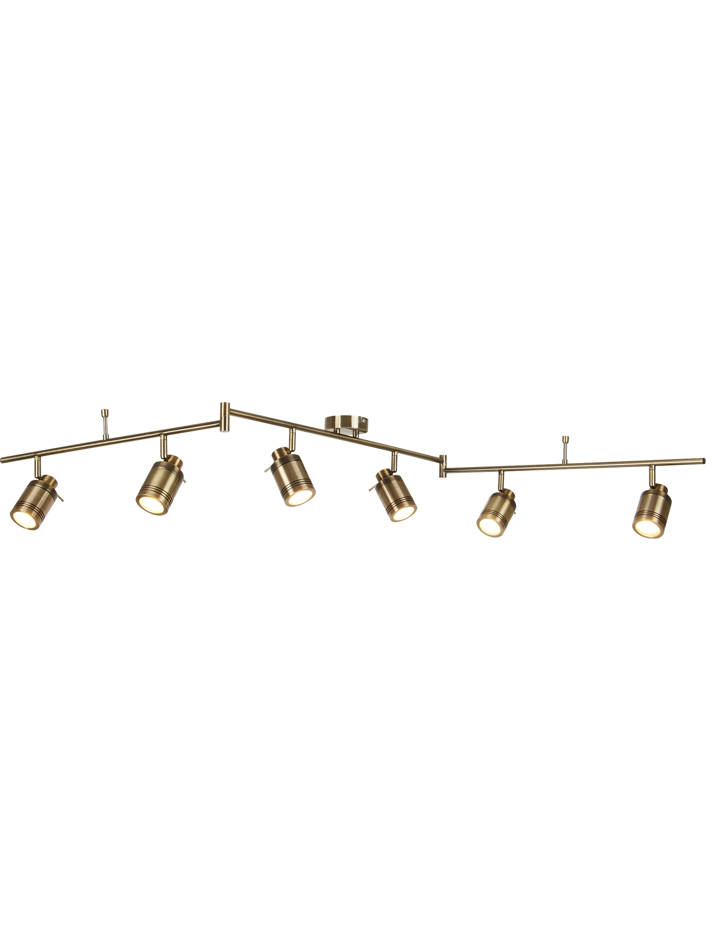 6606AB Samson 6 Light IP44 Bathroom Spot Split-bar Antique Brass