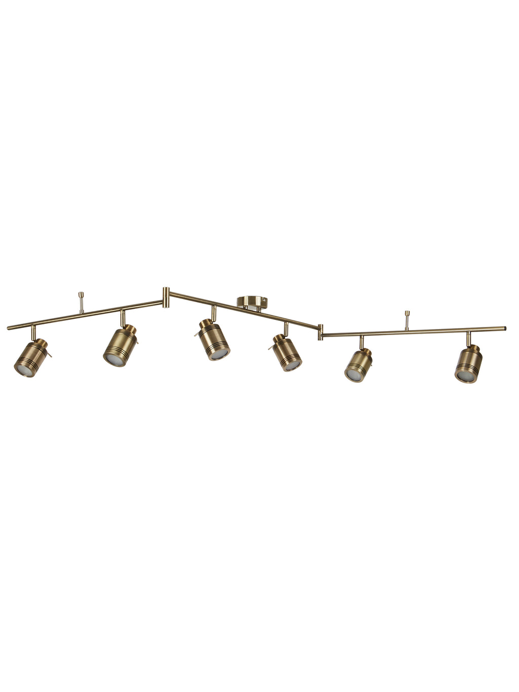 6606AB Samson 6 Light IP44 Bathroom Spot Split-bar Antique Brass