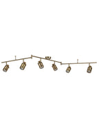 6606AB Samson 6 Light IP44 Bathroom Spot Split-bar Antique Brass