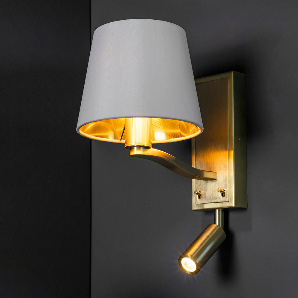 69092 Harvey Wall Light Gold White