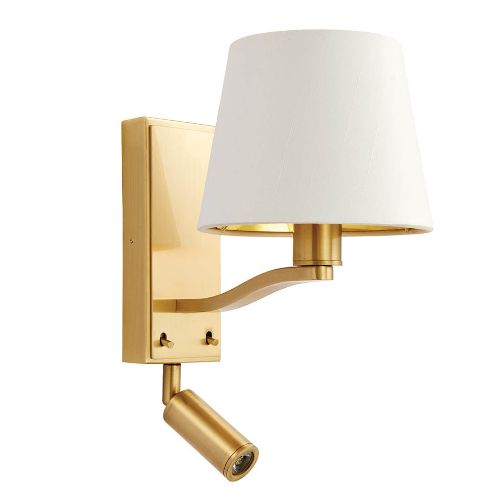69092 Harvey Wall Light Gold White