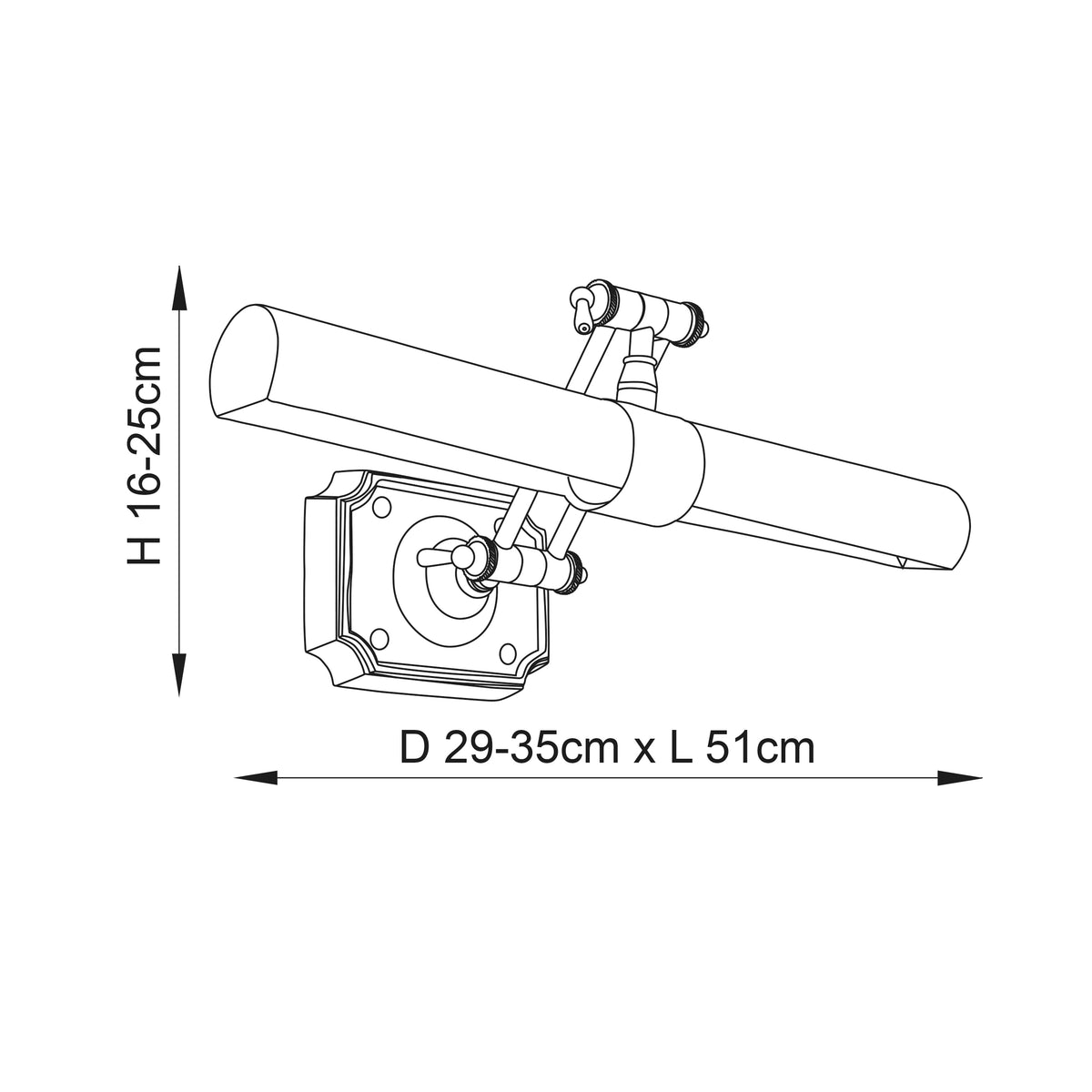 69833 Winchester 20" Picture Light Brass (S)
