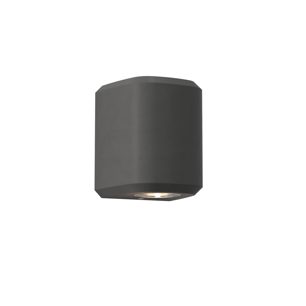 1513010 Brixham Outdoor Single Wall Light Charcoal Concrete