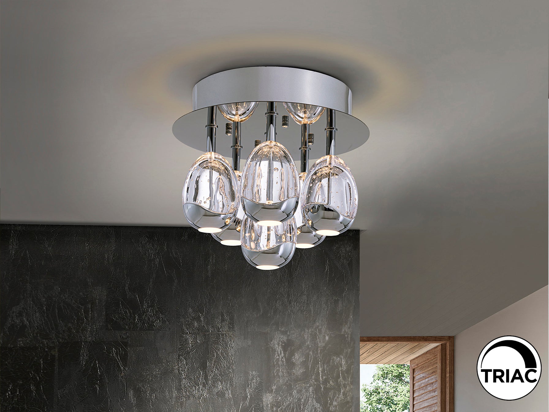 785532 Rocio 6 LED Light Flush Ceiling Chrome