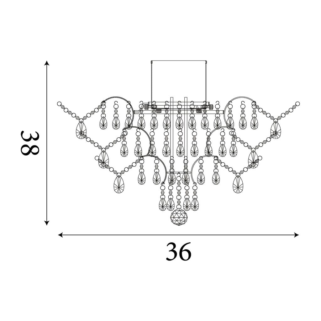 7901-1CC-LED Belle Bathroom (gu10 Led) Ip44 Chandelier K5 Crystals