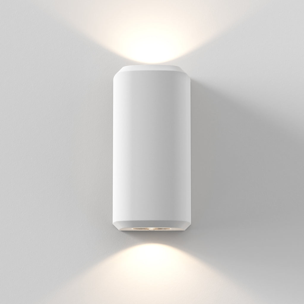 1513011 Brixham Outdoor Twin Wall Light White Concrete