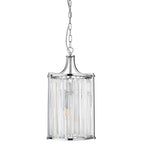 8092-2CC Victoria 2 Light Pendant Chrome With Crystal Glass