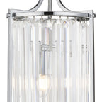 8092-2CC Victoria 2 Light Pendant Chrome With Crystal Glass