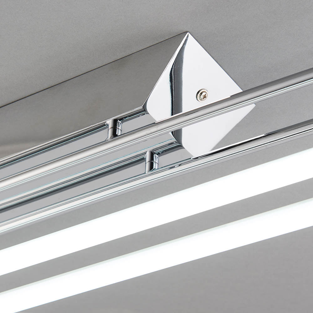 81691 Harper LED 2 Light Flush Ceiling Light Chrome
