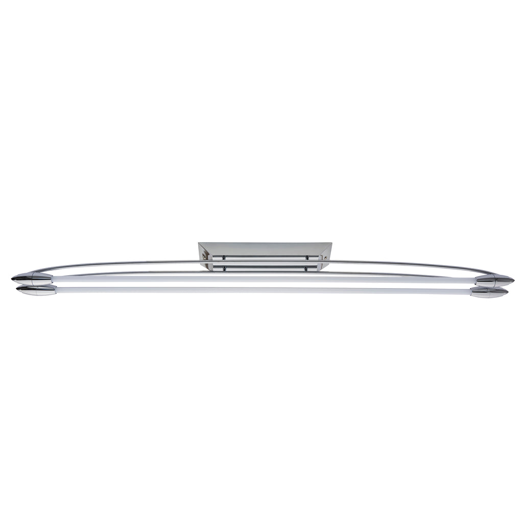 81691 Harper LED 2 Light Flush Ceiling Light Chrome