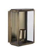 8204AB Box Outdoor Wall & Porch Light - 1 Light Antique Brass Rectangle Box