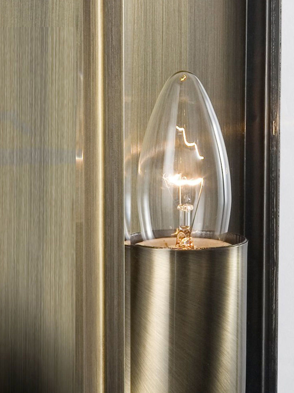 8204AB Box Outdoor Wall & Porch Light - 1 Light Antique Brass Rectangle Box
