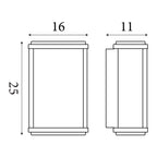8204AB Box Outdoor Wall & Porch Light - 1 Light Antique Brass Rectangle Box