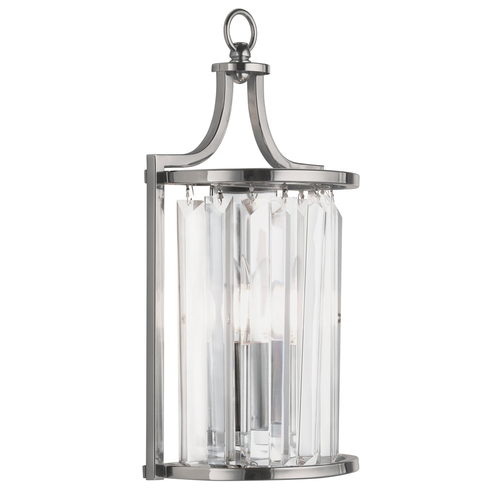 8571CC Victoria 1 Light Wall Light Chrome With Crystal Glass