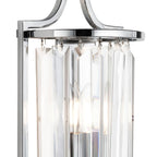 8571CC Victoria 1 Light Wall Light Chrome With Crystal Glass