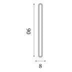 88710-900 Bordo LED Outdoor Wall Light Length 900mm Black (S)