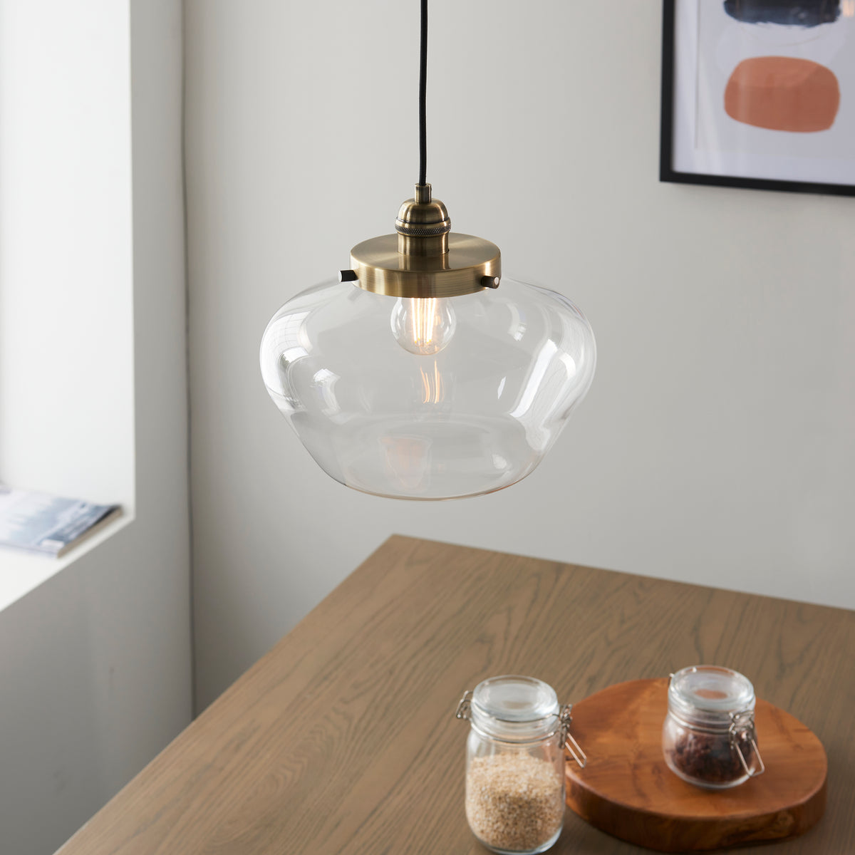 97691 Camberley Pendant Brass