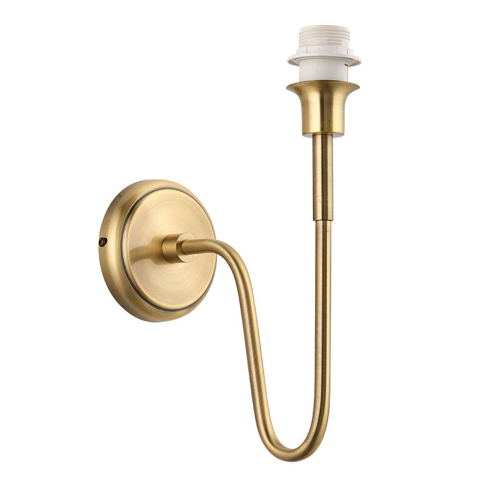 97875 Rouen Wall Light Fitting Only Antique Brass (S)