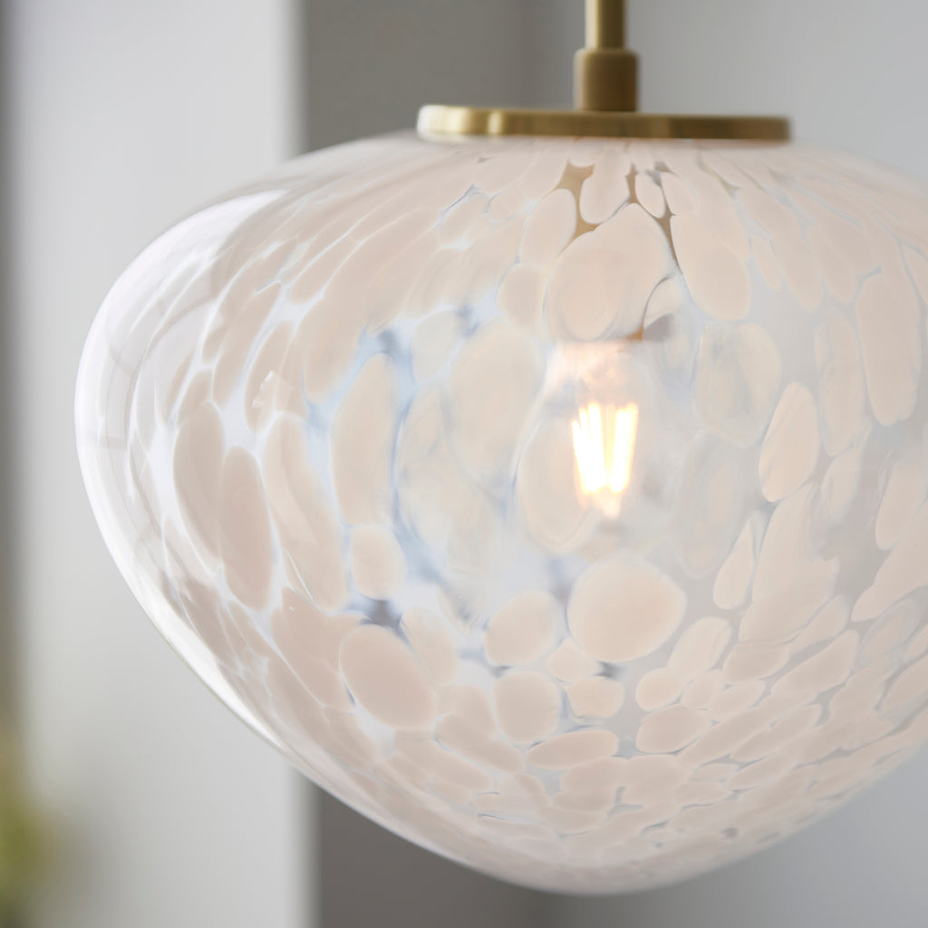 98815 Mali Pendant Brass White