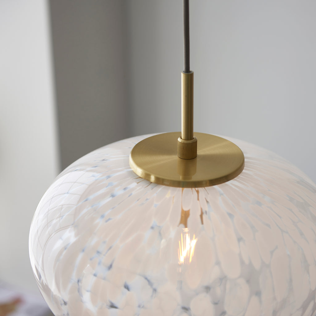 98815 Mali Pendant Brass White