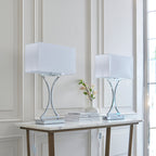 99961 Epalle - Twin Pack Table Lamp Chrome White